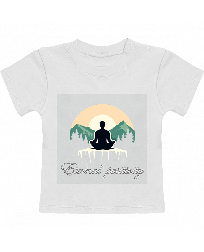 T-shirt bébé meditation 7 manches courtes du designer Eternal Positivity