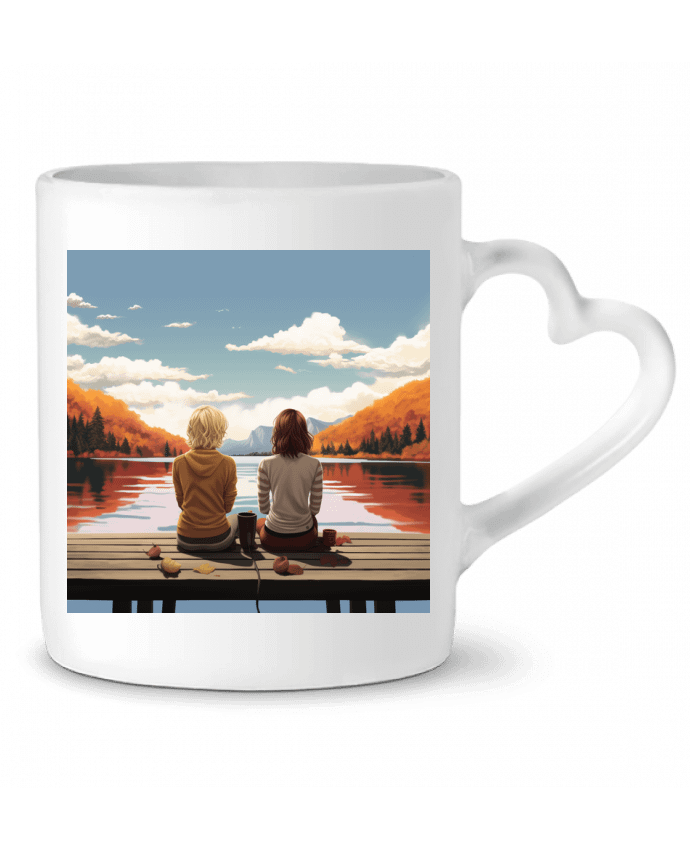 Mug coeur L'heure d'été par ajarajar26