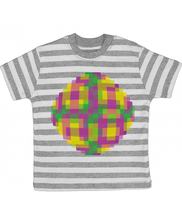 Tee-shirt bébé à rayures PIXEL par Santiaguen