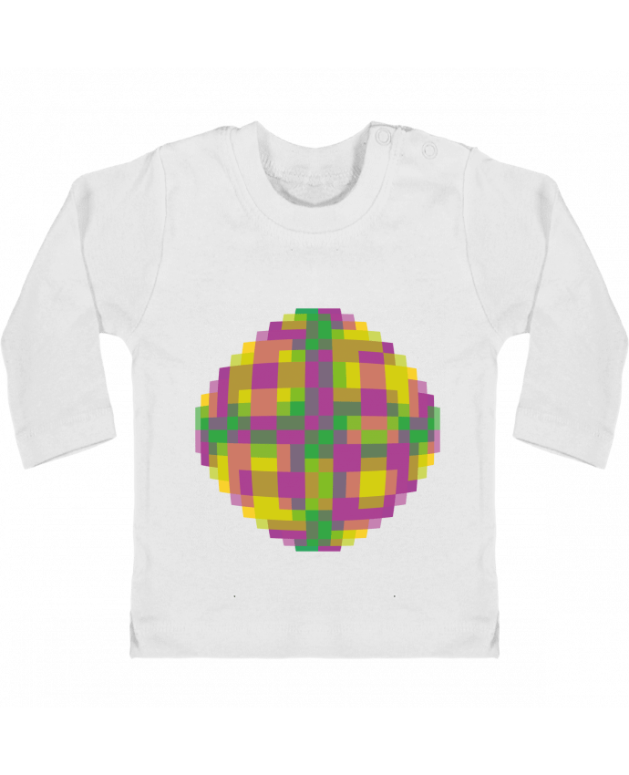 T-shirt bébé PIXEL manches longues du designer Santiaguen