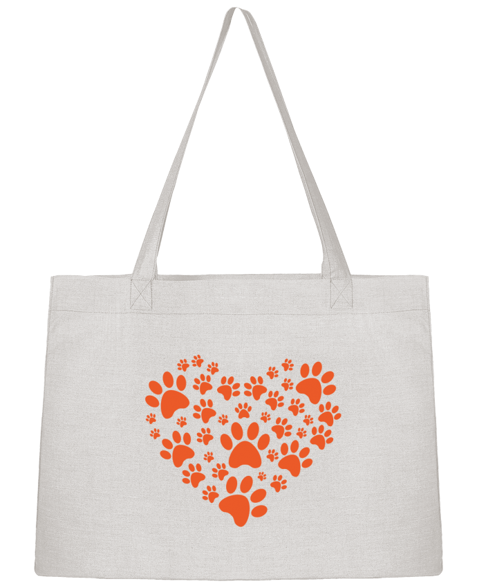 Sac Shopping Coeur Chien Amour par fredelphi