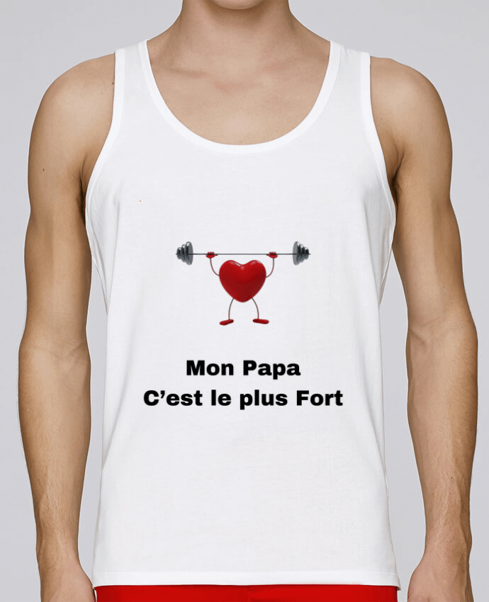 Débardeur homme Mon papa c'est le plus fort / My dad is the strongest par                          