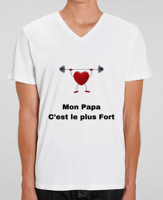 T-shirt homme Mon papa c'est le plus fort / My dad is the strongest par                            