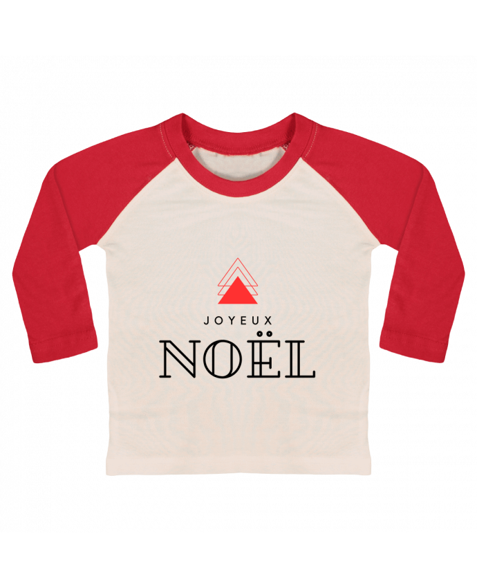 Tee-shirt Bébé Baseball ML Joyeux noël moderne par iDées&cRéaTion