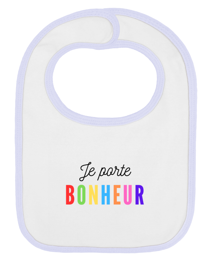 Bavoir bébé uni Je porte bonheur par iDées&cRéaTion