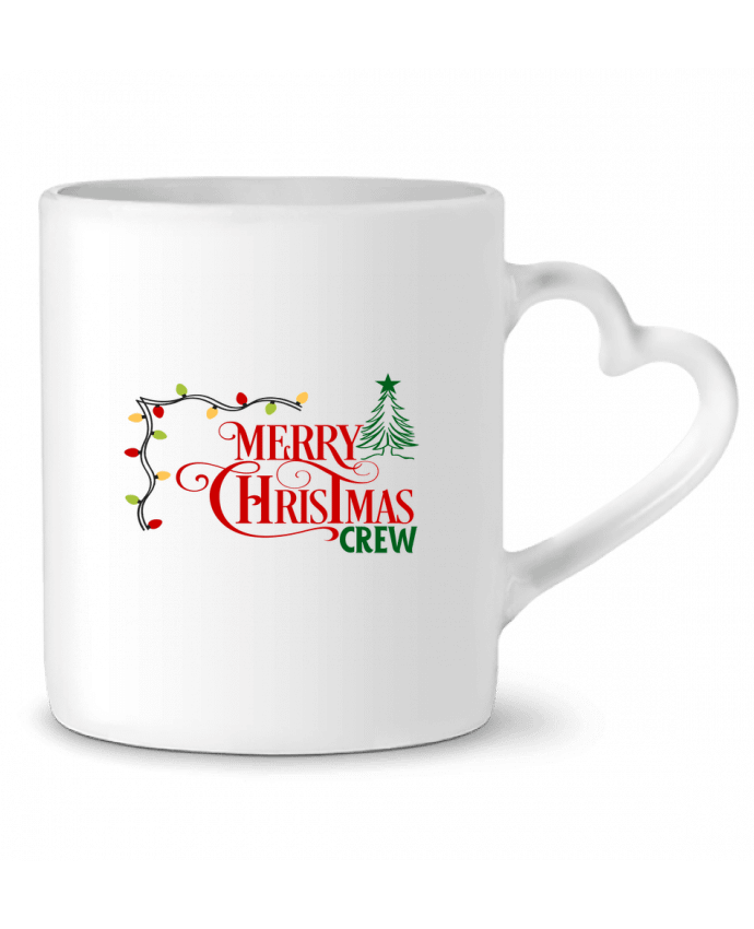 Mug coeur Christmas Crew - Design aux couleurs des fêtes par DEVMA