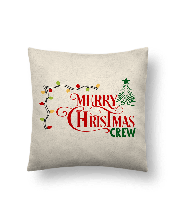 Coussin suédine Christmas Crew - Design aux couleurs des fêtes par DEVMA