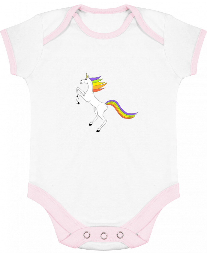 Body bébé manches contrastées LICORNE UNICORN par                               