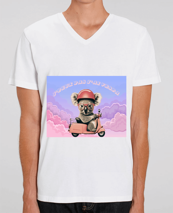 T-shirt homme Koala sur un scooter rose par mapetitefleur