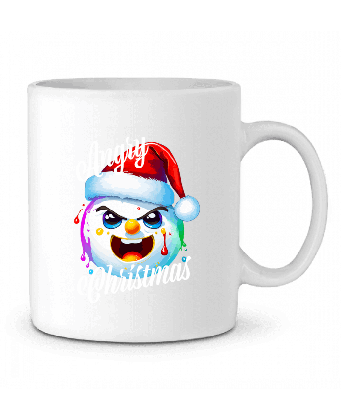 Mug  Boule de Neige en colère. Angry Christmas par Featheart