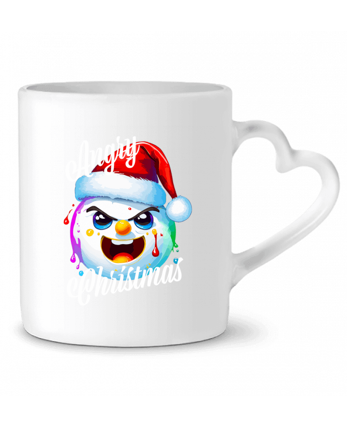 Mug coeur Boule de Neige en colère. Angry Christmas par Featheart