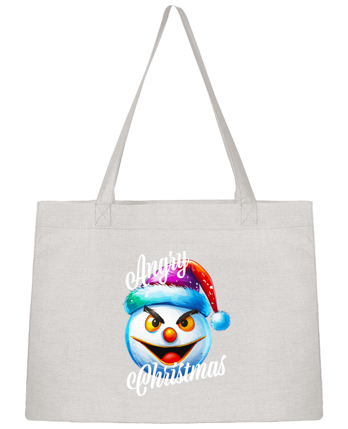 Sac Shopping Emoji Neige en colère. Angry Christmas par Featheart