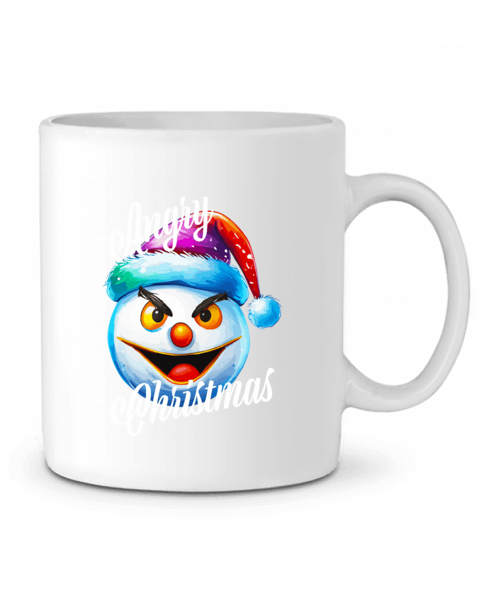 Mug  Emoji Neige en colère. Angry Christmas par Featheart