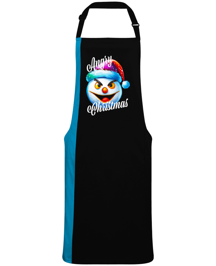 Tablier bicolore Emoji Neige en colère. Angry Christmas par  Featheart