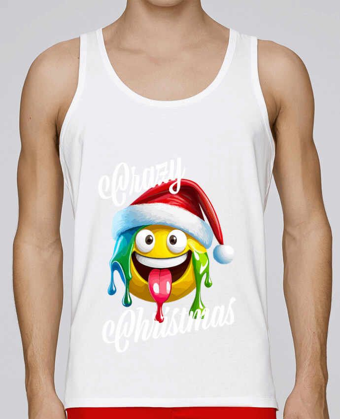 Débardeur homme Emoji Fondant. Crazy Christmas par Featheart 100% coton bio