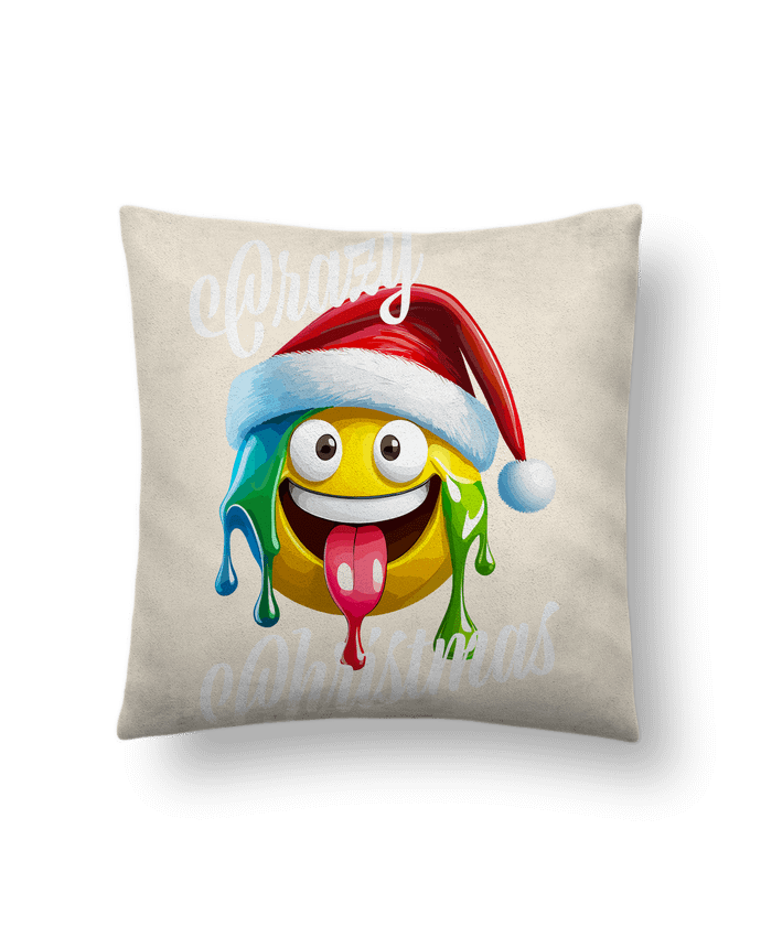 Coussin suédine Emoji Fondant. Crazy Christmas par Featheart