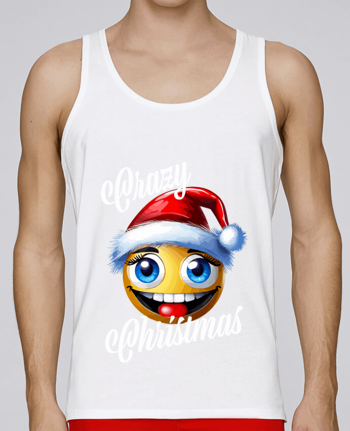 Débardeur homme Emoji Fun Femme Noël par Featheart 100% coton bio