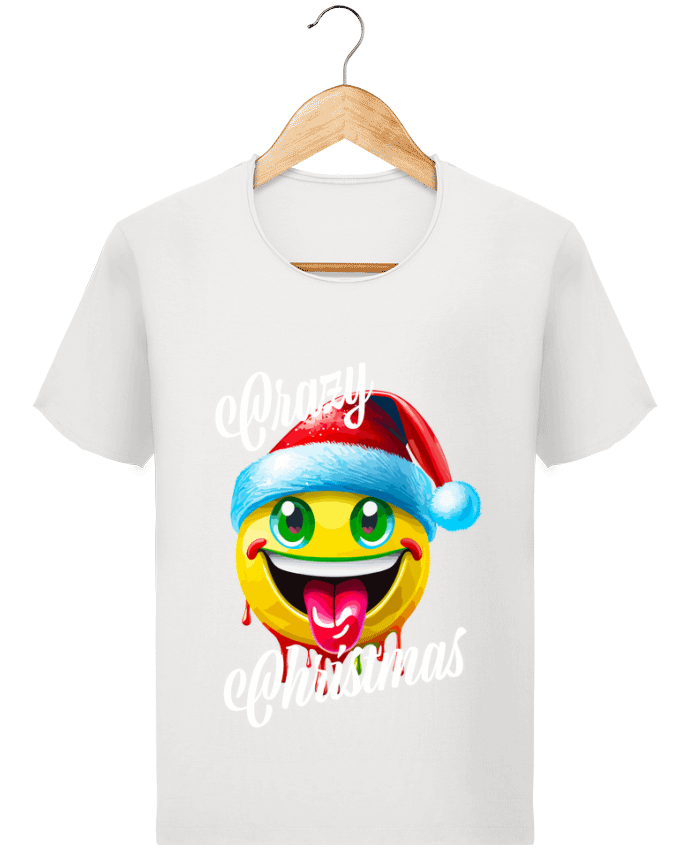  T-shirt Homme vintage Emoji Noël tire la langue. Crazy Christmas par Featheart