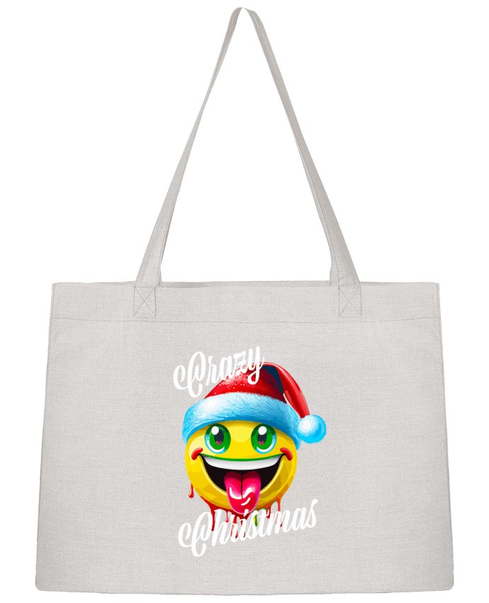 Sac Shopping Emoji Noël tire la langue. Crazy Christmas par Featheart