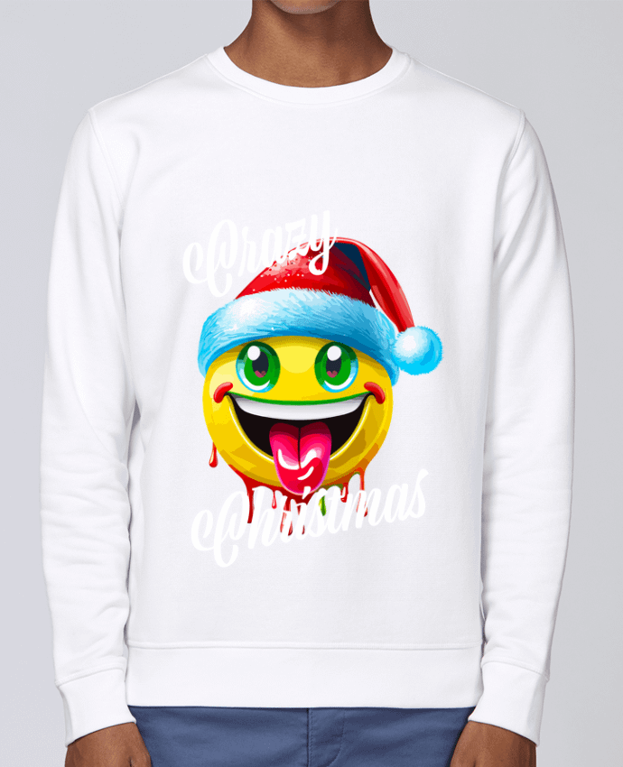 Sweatshirt Emoji Noël tire la langue. Crazy Christmas par Featheart