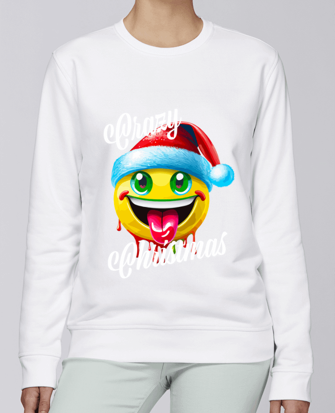 Sweatshirt Emoji Noël tire la langue. Crazy Christmas par Featheart