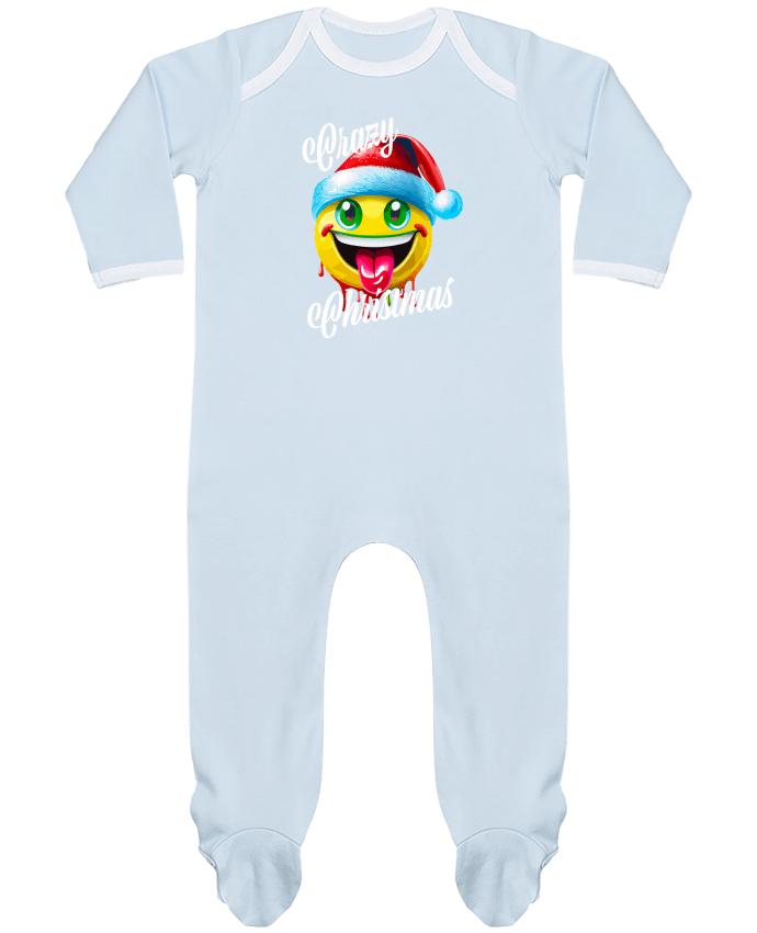 Body Pyjama Bébé Emoji Noël tire la langue. Crazy Christmas par Featheart