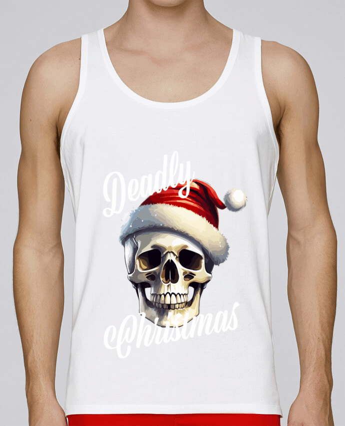 Débardeur homme Skull Noël. Deadly Christmas par Featheart 100% coton bio