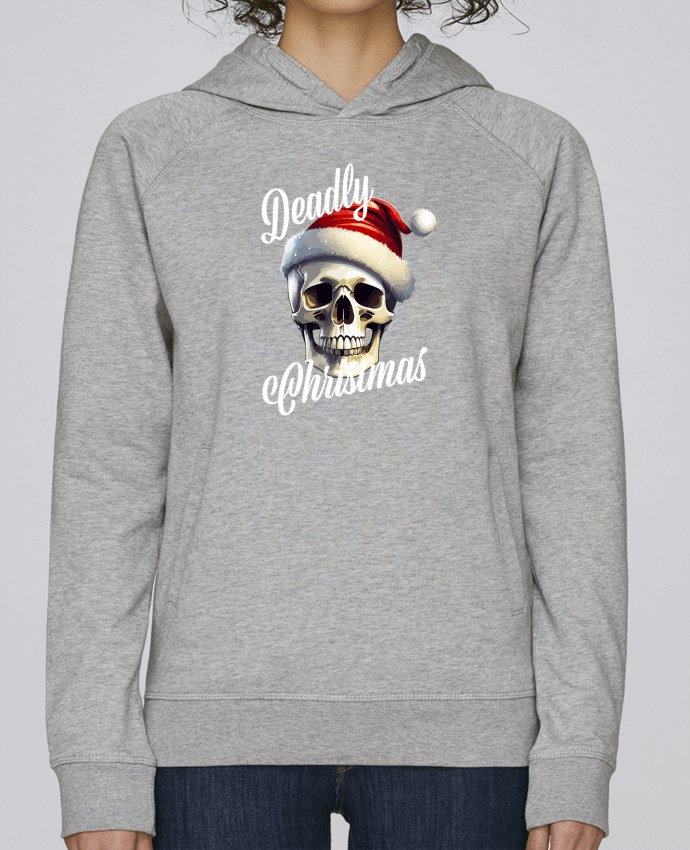 Sweat capuche femme Skull Noël. Deadly Christmas par Featheart