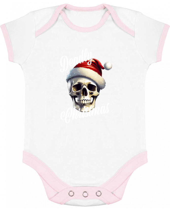 Body bébé manches contrastées Skull Noël. Deadly Christmas par Featheart