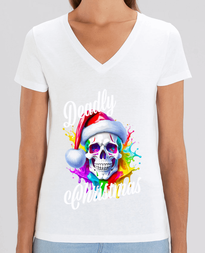 Tee-shirt femme Skull Noël couleur. Deadly Christmas Par  Featheart