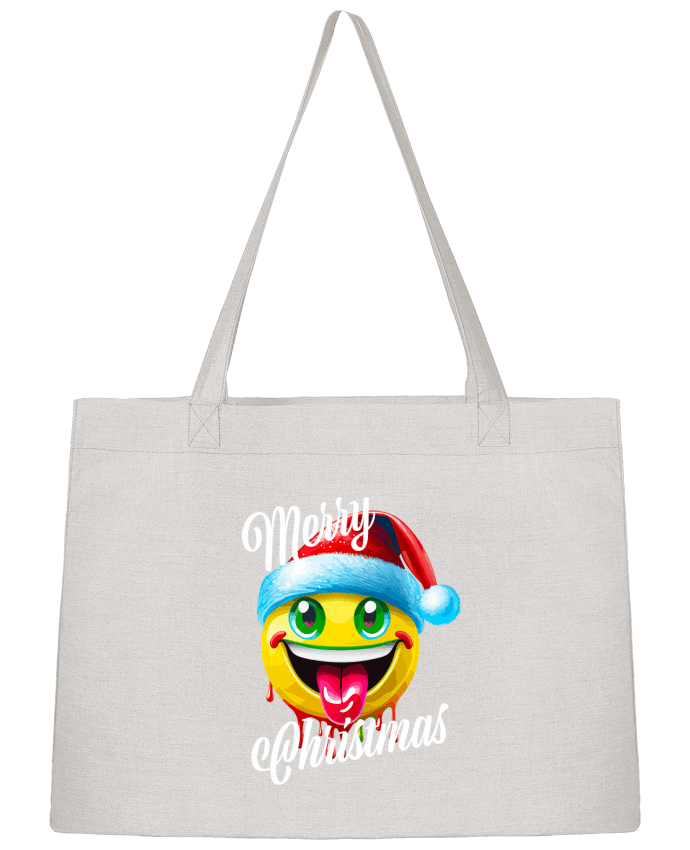 Sac Shopping Emoji Noël tire la langue. Merry Christmas par Featheart