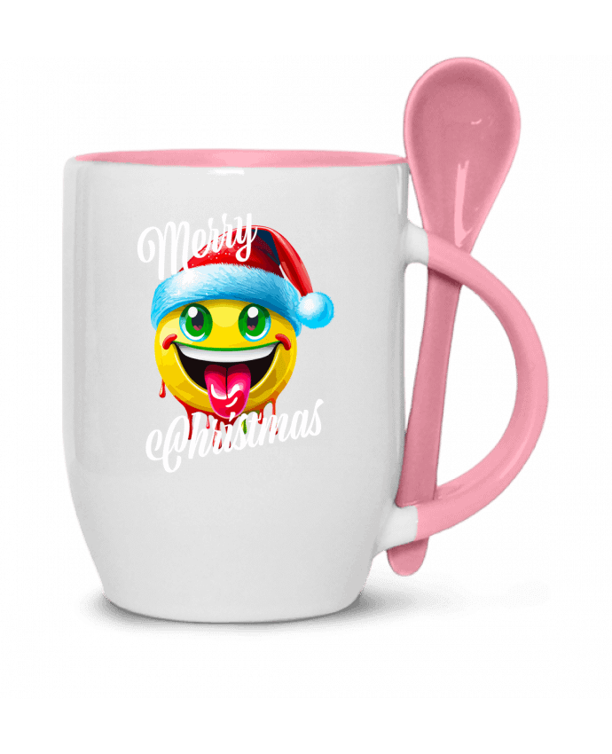  Tasse cuillère Emoji Noël tire la langue. Merry Christmas par Featheart