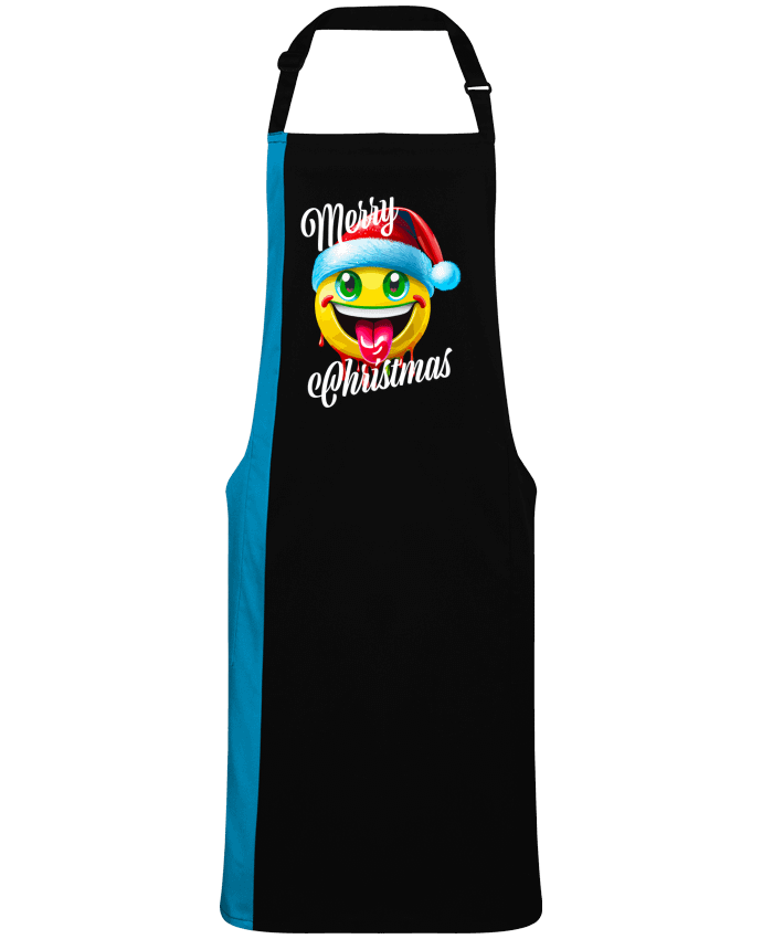 Tablier bicolore Emoji Noël tire la langue. Merry Christmas par  Featheart