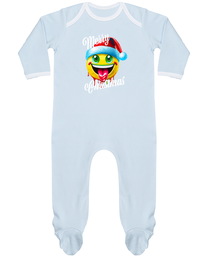Body Pyjama Bébé Emoji Noël tire la langue. Merry Christmas par Featheart