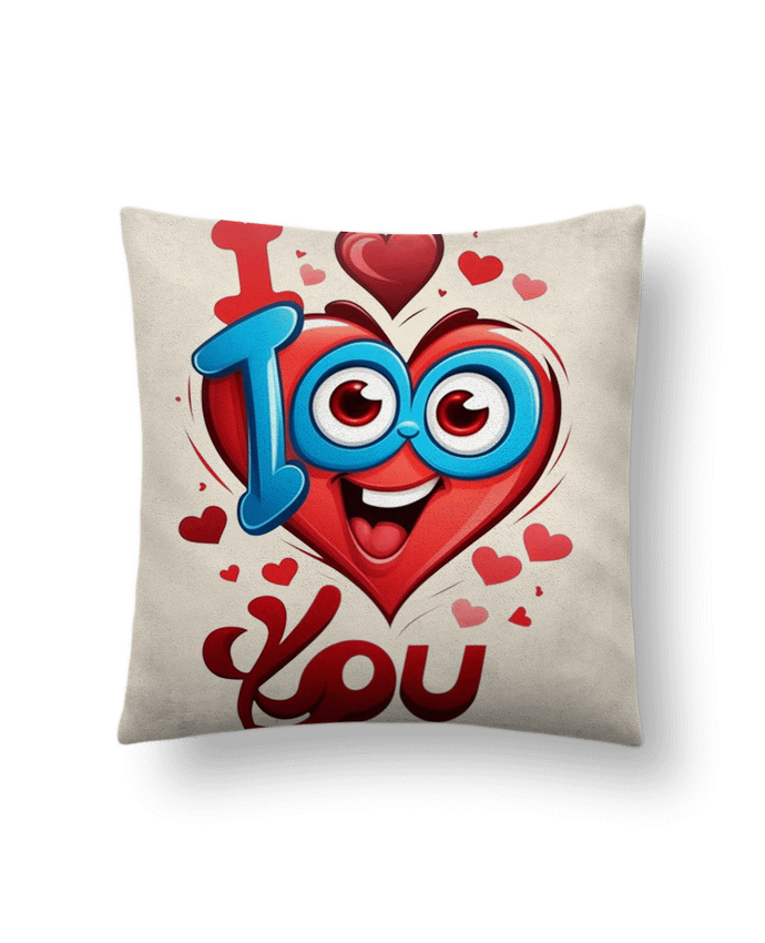 Coussin suédine i love you par mrzouzou