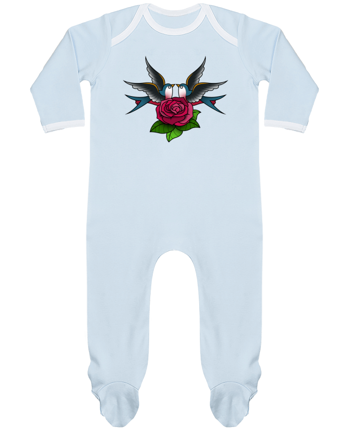 Body Pyjama Bébé Hirondelles tattoo par Lamouchenoire