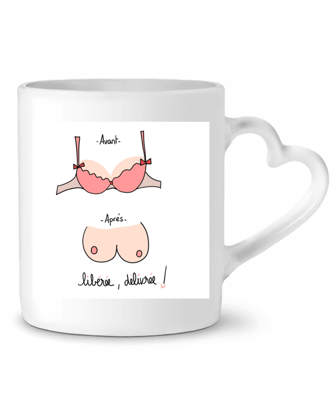 Mug coeur les nénés par Lili ravioli