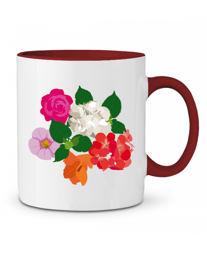 Mug bicolore Fleurs et couleurs cjolicom