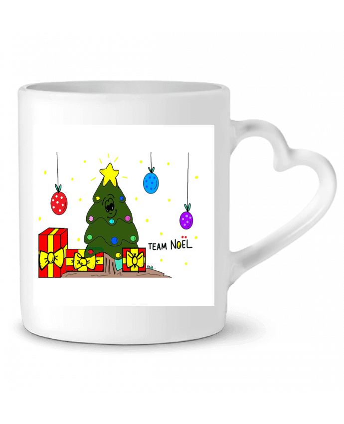 Mug coeur team noël par Lili ravioli