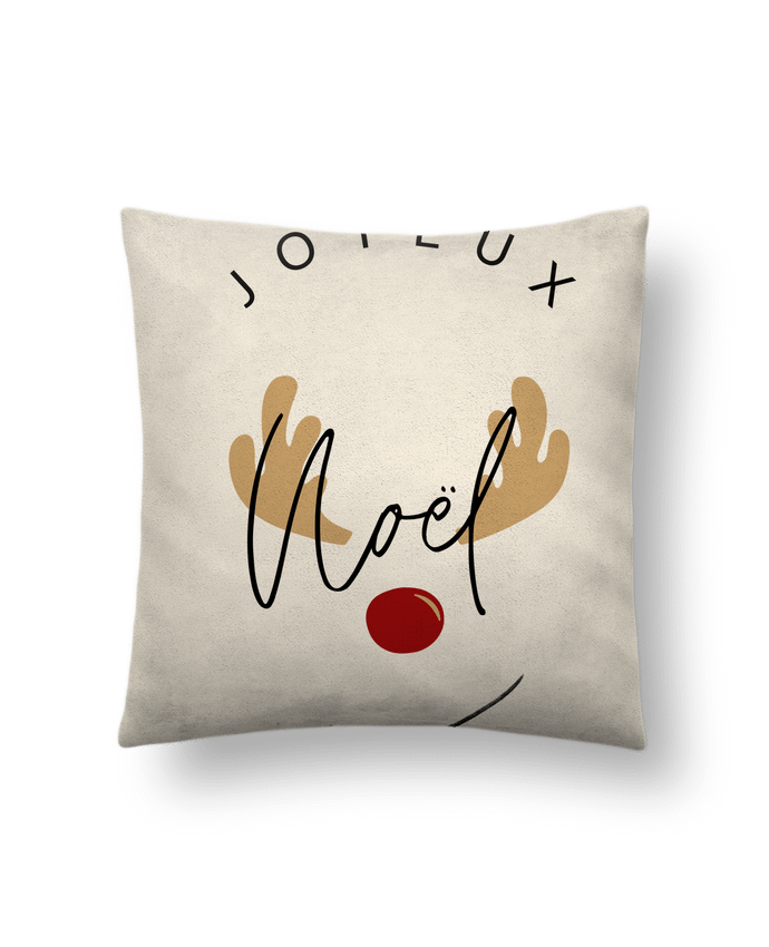 Coussin suédine Joyeux Noël par bodyandfly