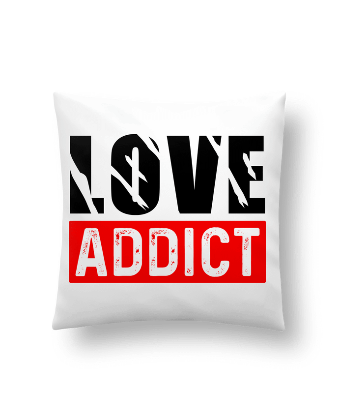 Cojín Sintético Suave 45 x 45 cm Love Addict por sole-tshirt