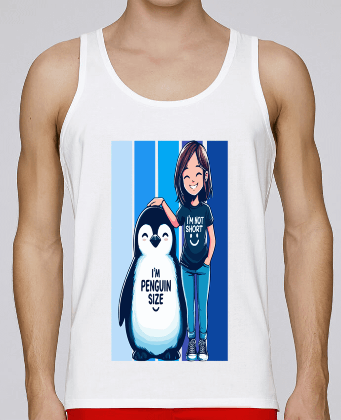 Débardeur homme I'm not short i'm penguin size par Sam boutique 79 100% coton bio