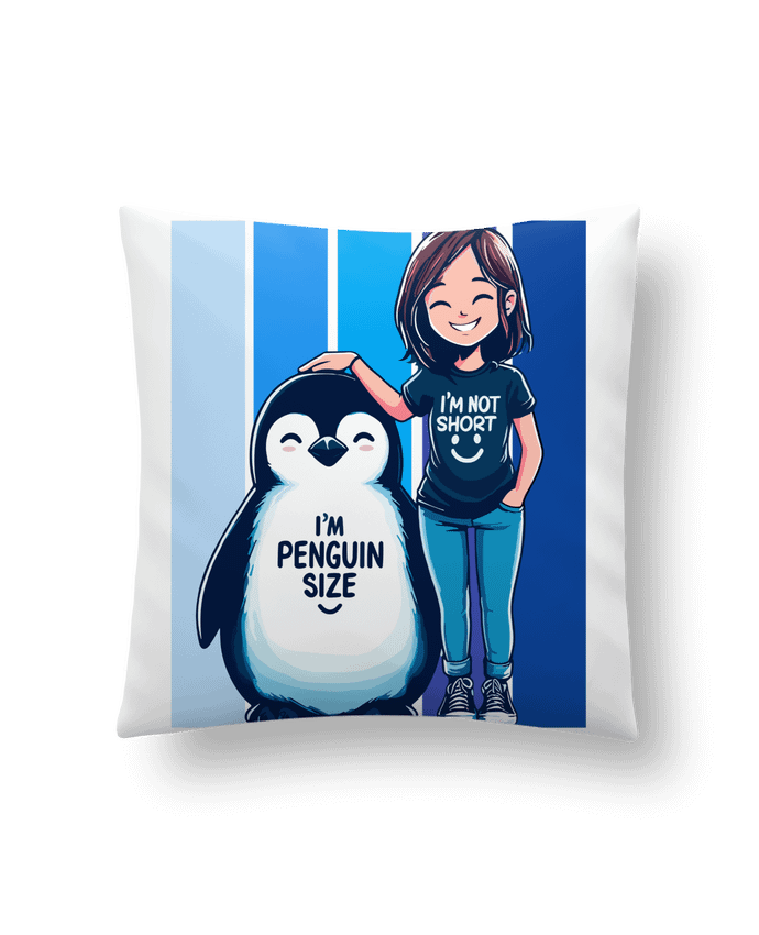 Coussin I'm not short i'm penguin size par Sam boutique 79