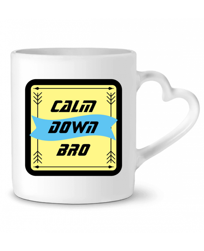 Mug coeur Calm Down Bro Design par CalmDownBro78