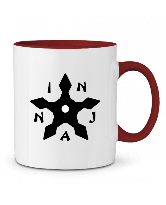 Mug bicolore Shuriken Ninja CalmDownBro78