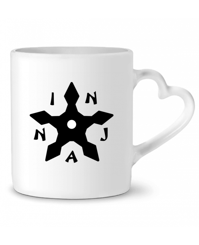 Mug coeur Shuriken Ninja par CalmDownBro78