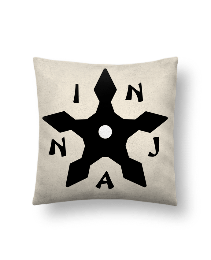 Coussin suédine Shuriken Ninja par CalmDownBro78