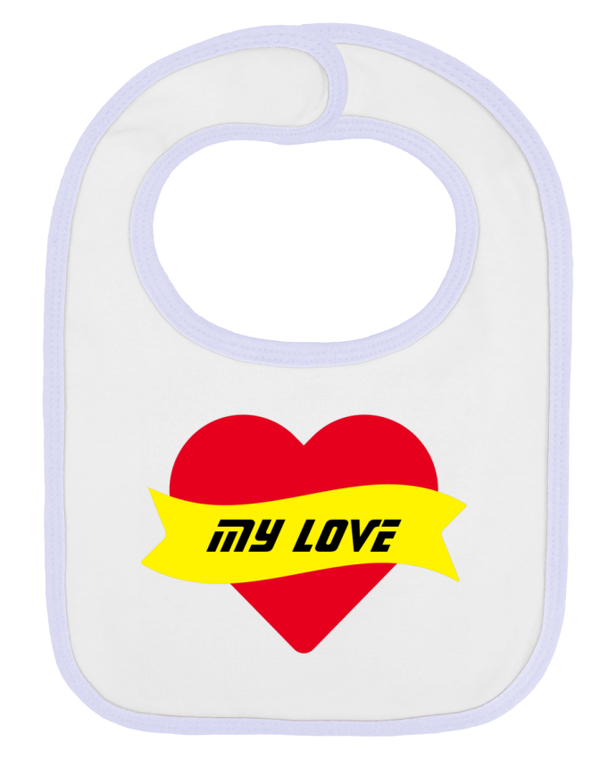 Bavoir bébé uni My Love par CalmDownBro78