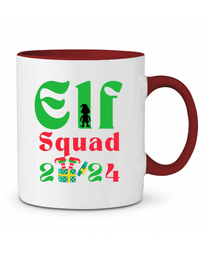 Mug bicolore Elf Family Christmas Matching Pajamas Xmas Elf Squad zouhair