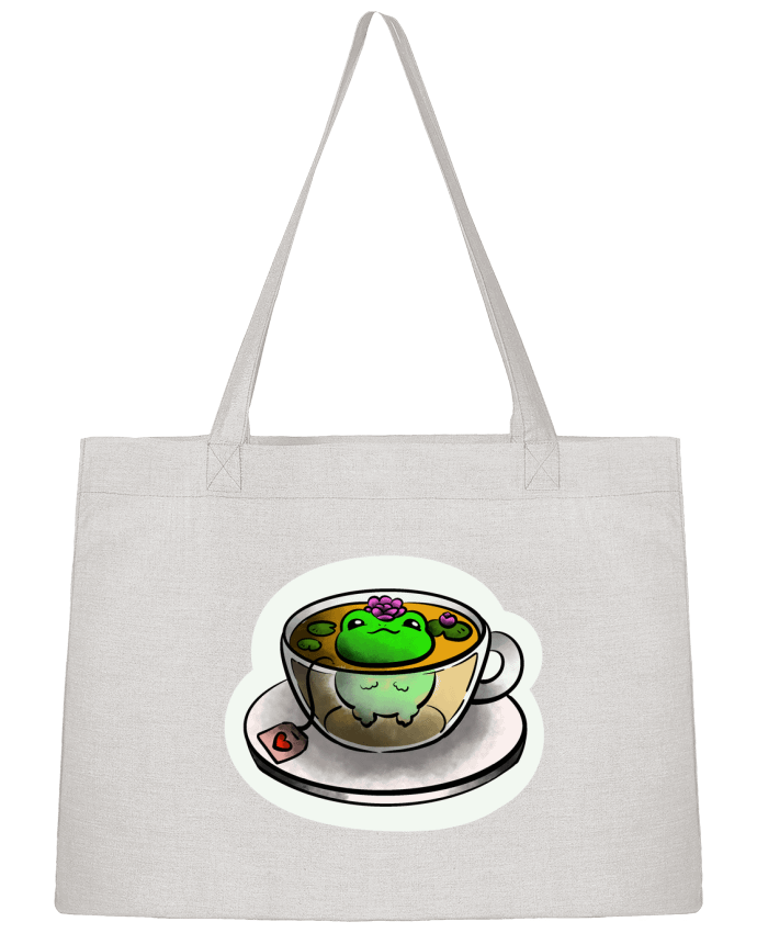 Sac Shopping Grenouille dans son thé par L’atelier Immobile 